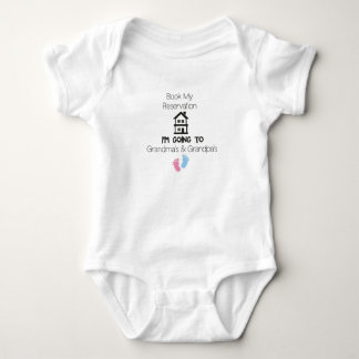 Book My Reservation I'm Going to Grandma & Grandpa Baby Bodysuit