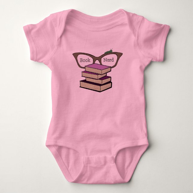 Book Nerd  Baby Bodysuit (Front)