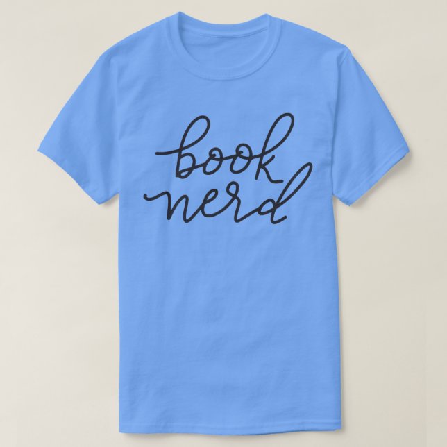 Book Nerd Blk  T-Shirt (Design Front)