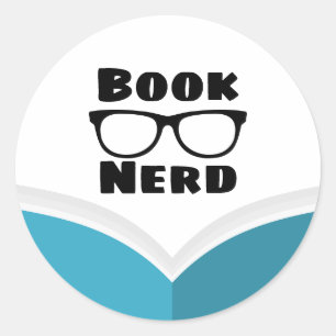 Book Nerd Classic Round Sticker