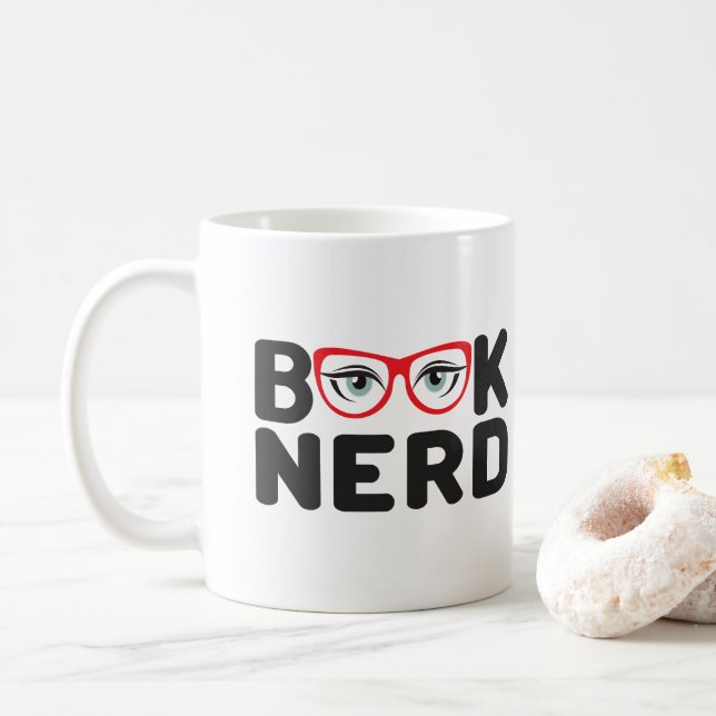 Book Nerd Coffee Mug (With Donut)
