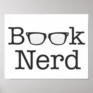 Book Nerd Funny Spectacles Text Poster