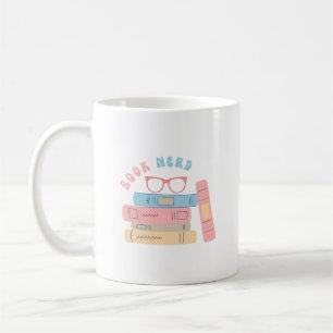 Book Nerd Girl Retro Design Coffee Mug