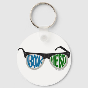 Book Nerd Glasses Key Ring