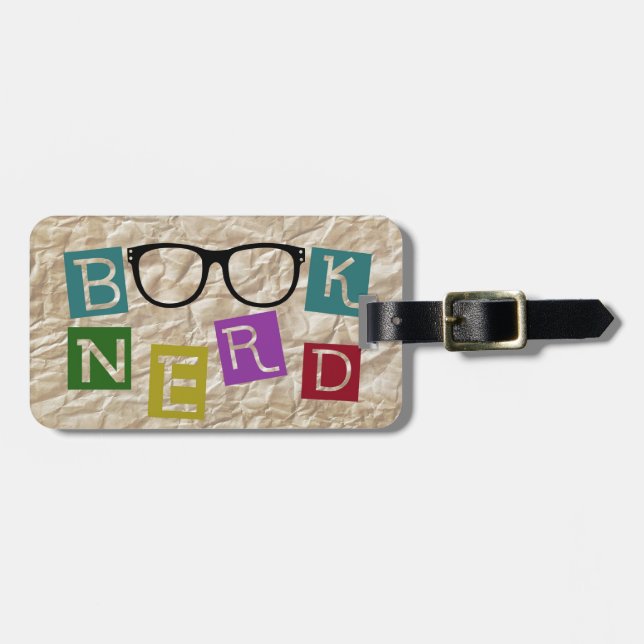 Book Nerd Luggage Tag (Front Horizontal)