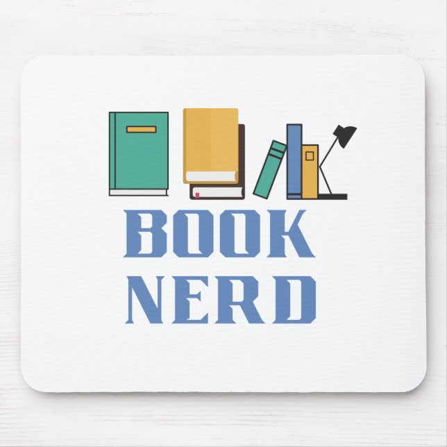 Book Nerd Mouse Mat (Front)