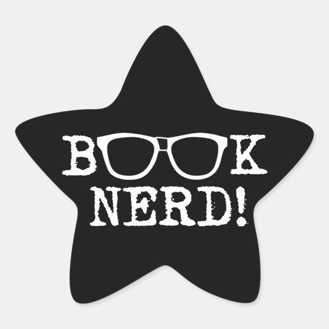 Book Nerd Star Sticker (Front)