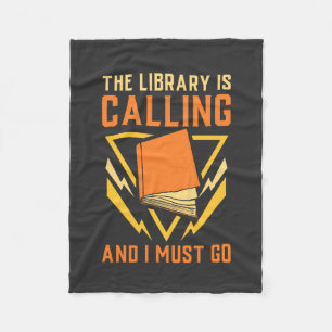 Book Nerd - The Library Is Calling Fleece Blanket