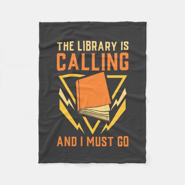 Book Nerd - The Library Is Calling Fleece Blanket (Front)
