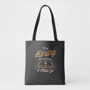 Book Nerd - The Library Is Calling Tote Bag