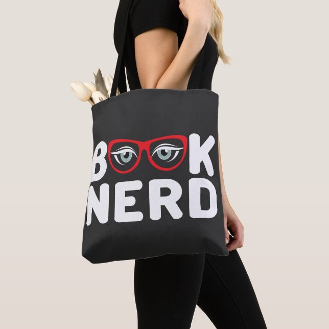 Book Nerd  Tote Bag (Close Up)