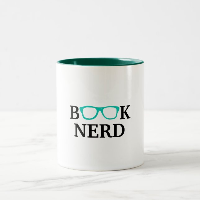 Book Nerd Two-Tone Coffee Mug (Center)
