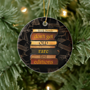 Book Nerds Reader Bookaholic Books Lover Bookworm Ceramic Tree Decoration