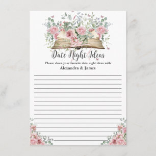 Book New Chapter Date Night Ideas Bridal Game Card