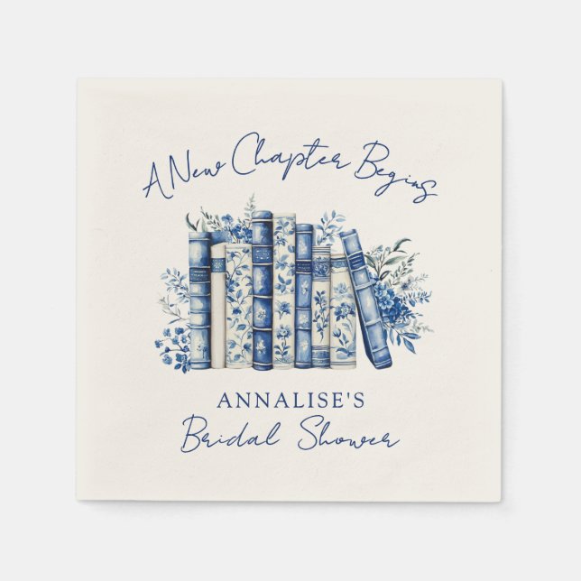 Book New Chapter Wildflower Bridal Shower Napkin (Front)
