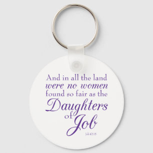 Book of Job Bible Verse Key Ring