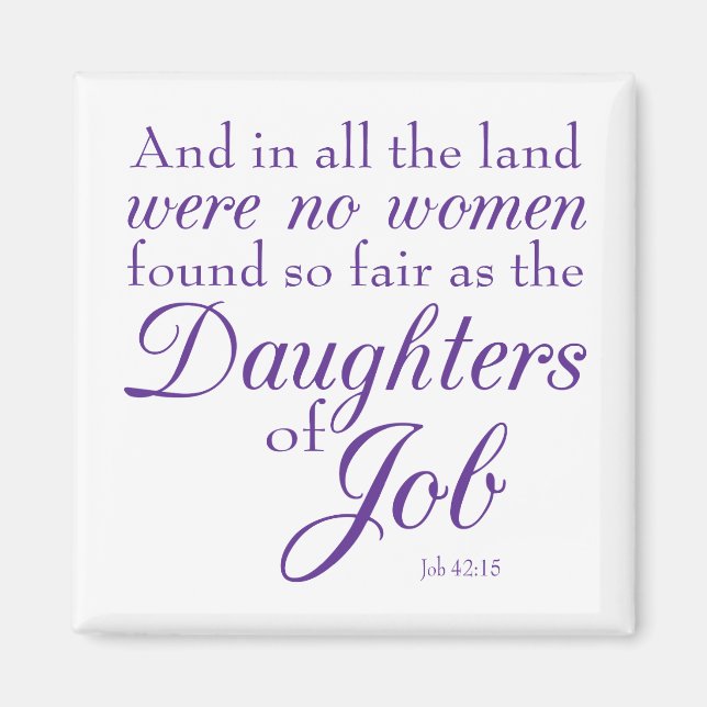Book of Job Bible Verse Magnet (Front)