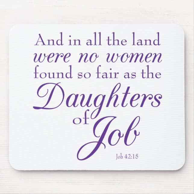 Book of Job Bible Verse Mouse Mat (Front)
