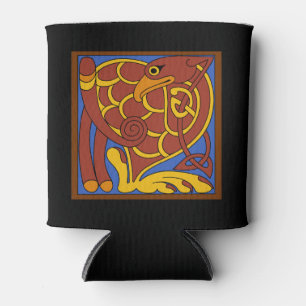 Book Of Kells Celtic Knot Mediaeval Bird Can Cooler
