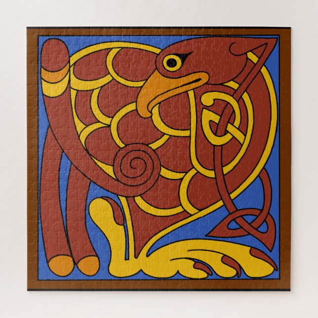 Book Of Kells Celtic Knot Mediaeval Bird Jigsaw Puzzle (Vertical)