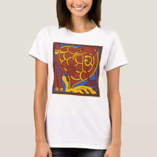 Book Of Kells Celtic Knot Mediaeval Bird T-Shirt