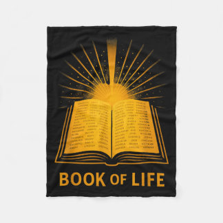 Book Of Life Christian Spiritual Bible Verse Inspi Fleece Blanket