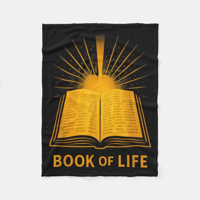 Book Of Life Christian Spiritual Bible Verse Inspi Fleece Blanket (Front)