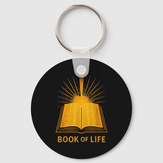 Book Of Life Christian Spiritual Bible Verse Inspi Key Ring (Front)