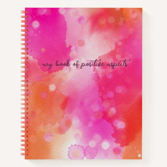 Book of Positive Aspects Watercolor Notebook (Front)