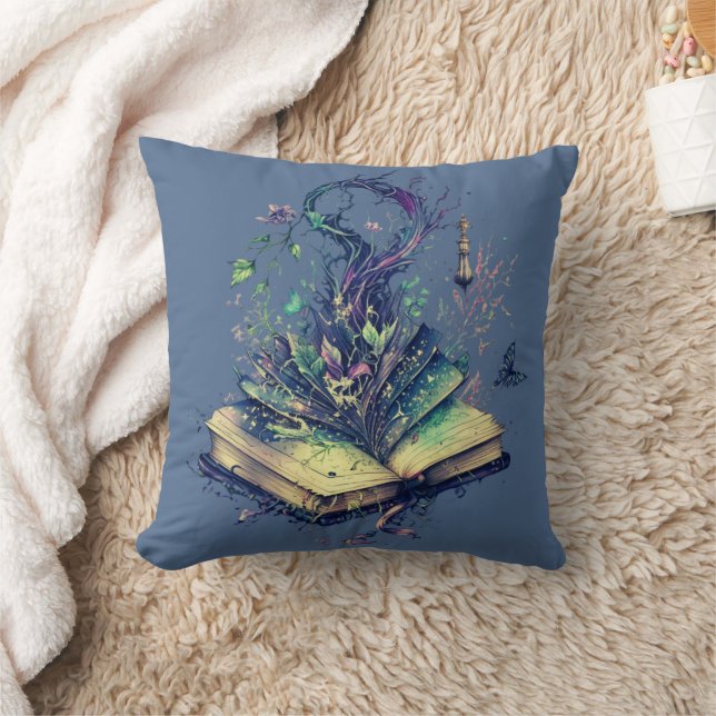 Book of Shadows Beautiful Blue Halloween Cushion (Blanket)