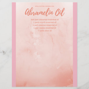 Book of Shadows Page: Spell Casting: Abramelin Oil