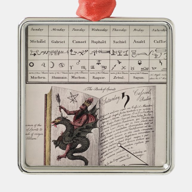 Book of Spirits Metal Tree Decoration (Front)