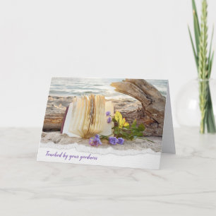 Book On Driftwood Thank You Card