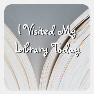 Book Pages #2 I Visited My Library Sticker