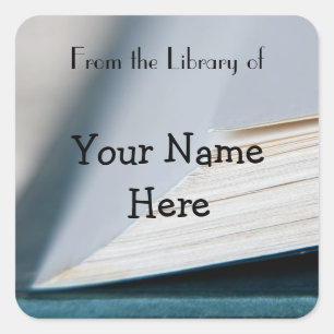 Book Pages Bookplate Sticker