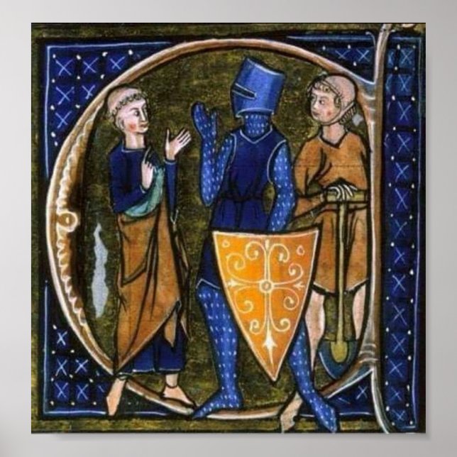 book painting in Middle Ages Poster (Front)