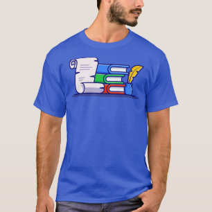 Book Paper With Feather Pen And Ink T-Shirt