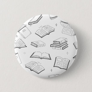 Book pattern 6 cm round badge