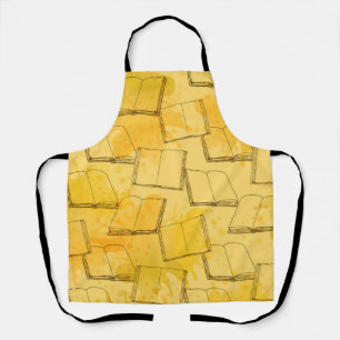 Book pattern apron