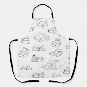 Book pattern apron