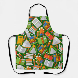 Book pattern apron