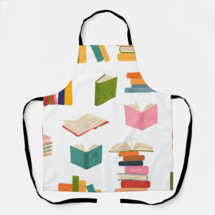 Book pattern apron