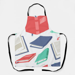Book pattern apron