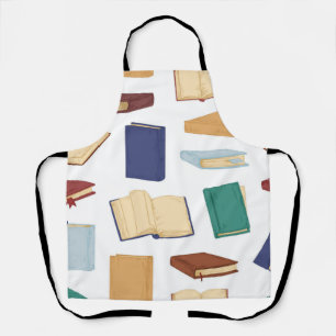 Book pattern apron