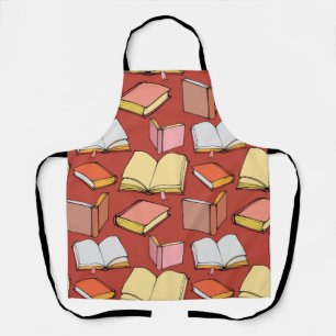 Book pattern apron