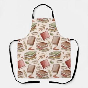 Book pattern apron