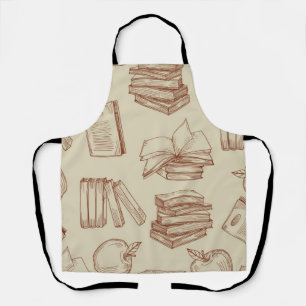 Book pattern apron