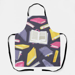 Book pattern apron