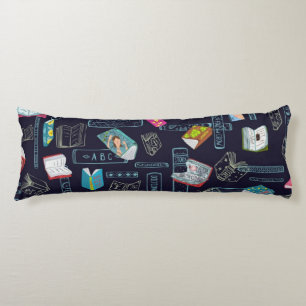 Book pattern body cushion