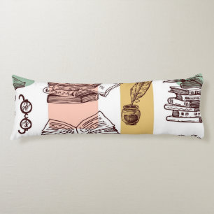 Book pattern body cushion